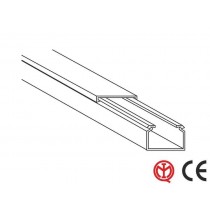 Canalina con coperchio frontale 2 metri BIANCA mm 25x17 ELETTROCANALI - 