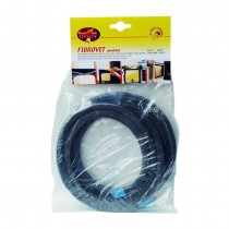 Guarnizione di tenuta quadrata per vetro stufa camino 10x10 mm in fibra di vetro resistente al calore, lunghezza 2,5 metri BEST 