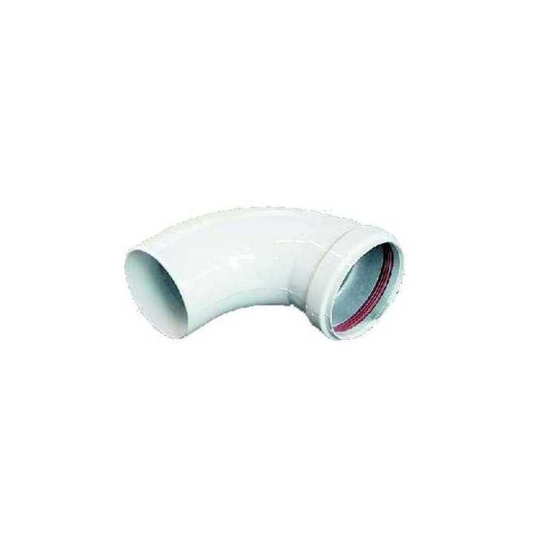 Buy GOMITO PELLET SMALTATO BIANCO 45° MASCHIO-FEMMINA RAGGIO STRETTO Ø 80mm 