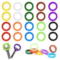 ANELLO SEGNACHIAVE IN GOMMA COLORATO - 