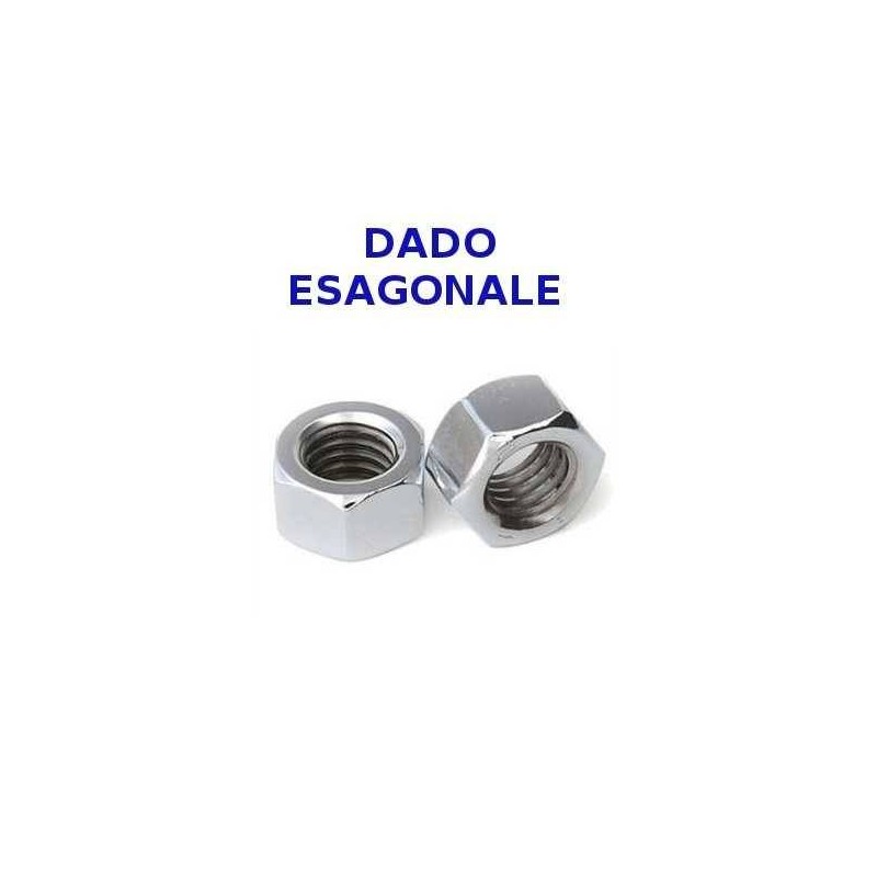 Buy Dado esagonale medio UNI 5588 in acciaio zincato M22 
