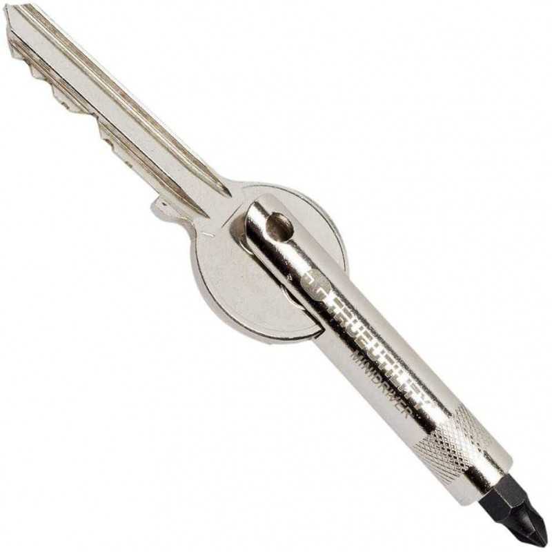 Buy Portachiavi con moschettone e 4 cacciaviti intercambiabili Mini-Driver inox True Utility 