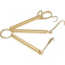 APPENDIPIATI A MOLLA IN OTTONE LUCIDO 348/4 2PZ - 