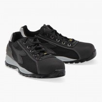 SCARPA DIADORA NERO S1P GLOVENET DIADORA  - Scarpa di sicurezza bassa S1P in pelle Perwanger antigraffio, idrorepellente e trasp