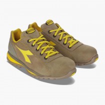 SCARPA DIADORA GRIGIO-ROCCIA S3 GLOVE DIADORA  - Scarpa di sicurezza bassa S3 in Nubuck Silk, idrorepellente. Puntale in allumin