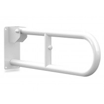 MANIGLIONE RIBALTABILE BAGNO DISABILI 70cm ACCIAIO LACCATO - Maniglione ribaltabile in acciaio laccato a polveri epossidiche p