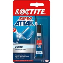 ADESIVO SUPER ATTAK VETRO 3g HENKEL - SUPER ATTAK VETRO Ideale per Vetro, Cristallo, Vetro Colorato, Vetro Lavorato, Vetro Opac