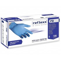GUANTI NITRILE SENZA POLVERE REFLEXX-70 100pz - Prodotto resistente con larghissimo spettro di utilizzo: industria leggera, al