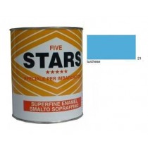 FIVE STARS SMALTO SOPRAFFINO TURCHESE 125ml COLORIFICIO TIRRENO - Finitura alchidica di alta qualità per esterno ed interno, è 