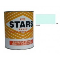 FIVE STARS SMALTO SOPRAFFINO CELESTE 125ml COLORIFICIO TIRRENO - Finitura alchidica di alta qualità per esterno ed interno, è f