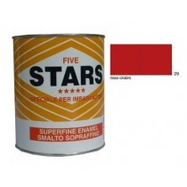 FIVE STARS SMALTO SOPRAFFINO ROSSO CINABRO 125ml COLORIFICIO TIRRENO - Finitura alchidica di alta qualità per esterno ed intern