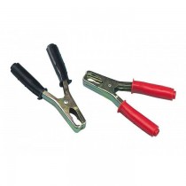 PINZA CAVI BATTERIA AUTO 40A 80mm - Le pinze per caricabatteria hanno impugnature isolate in materiale plastico rosso o nero.