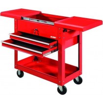 CARRELLO PORTAUTENSILI Mod. STEDY VUOTO 70,5x37x83cm - Carrello portautensili struttura in acciaio verniciato, 2 cassetti scor