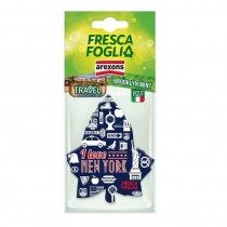 FRESCA FOGLIA NEW YORK AREXONS - Profumatore per ambiente in cartonfeltro.  Ottimo in auto, ma anche in casa e in ogni ambiente