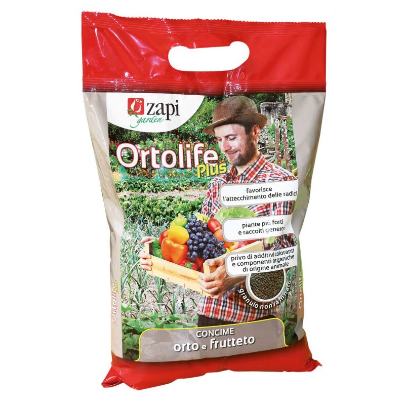 Buy ORTOLIFE PLUS concime granulare a lenta cessione per orto e frutteto ZAPI 4 kg 