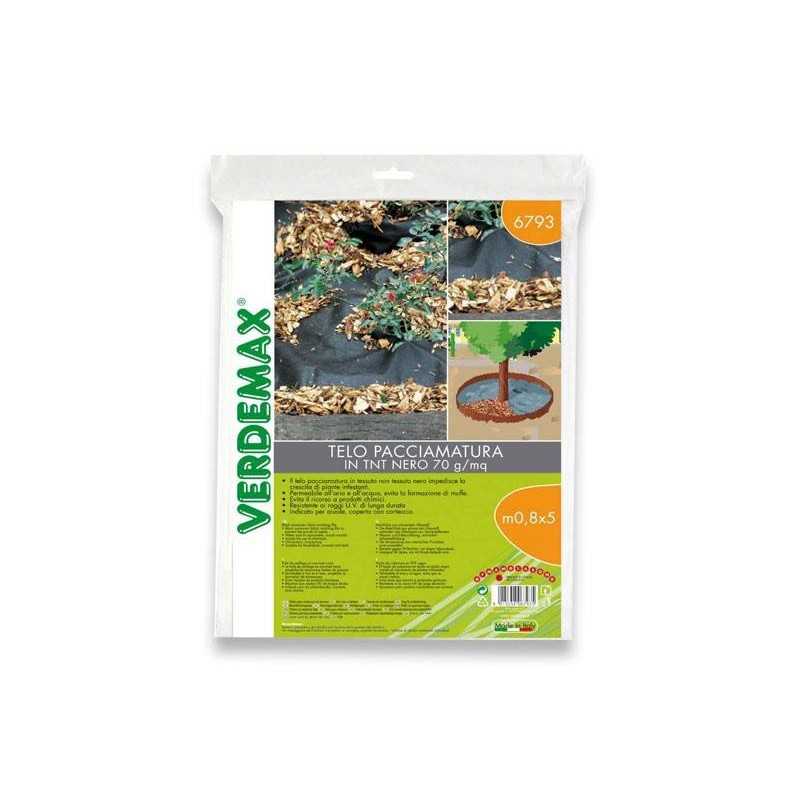 Telo pacciamatura in TNT NERO altezza 80 cm x 5 metri - Telo per pacciamatura in TNT (tessuto non tessuto) NERO che impedisce Telo pacciamatura in TNT NERO altezza 80 cm x 5 metri - Telo per pacciamatura in TNT (tessuto non tessuto) NERO che impedisce