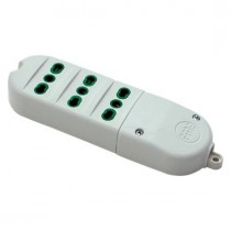 MULTIPRESA 3 BIPRESE 10A/16A Mod. FIDO 41012, senza cavo FANTON - Adatta per l’utilizzo domestico (TV, videoregistratori, impia