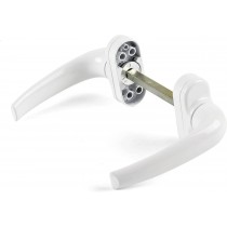 MANIGLIA NYLON REGOLABILE CON MOLLA BIANCA IBFM - Coppia maniglie nylon regolabile con molla. Colore Bianco