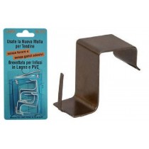 REGGITENDA PER INFISSI LEGNO E PVC 4 pezzi MARRONE - Dimensioni supporto: mm 26x34x15 Adatto a serramenti in legno o PVC di sp