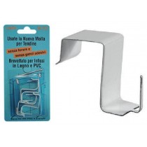 REGGITENDA PER INFISSI LEGNO E PVC 4 pezzi BIANCO - Dimensioni supporto: mm 26x34x15 Adatto a serramenti in legno o PVC di spe