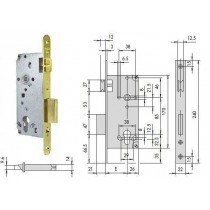 CISA 5C631-50 SERRATURA DA INFILARE Serie LOGO per legno portoncino ingresso porta CISA - Scatola e coperchio in acciaio Fronta