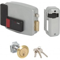 CISA 11610-80 SERRATURA ELETTRICA DA APPLICARE, PULSANTE INTERNO, Entrata 80mm CISA - Scatola e bocchetta in acciaio verniciate