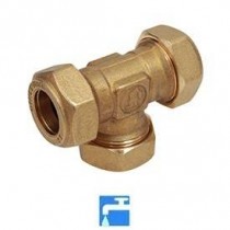 BICONO OTTONE A "T" Ø 8mm per tubi in rame GIACOMINI - Raccordo in ottone a T per tubi in rame, fornito con doppio O-Ring. Idon