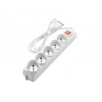 MULTIPRESA 5 SCHUKO + INTERRUTTORE Spina 16A, Lunghezza Cavo 1,5 Metri F.A.I. SRL - Multipresa con 5 posti universali (schuko +