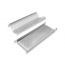 Scolapiatti in acciaio inox Lusso con vaschetta raccoglie gocce cm 86x27   - Realizzato in acciaio INOX per una lunga durata.
Do