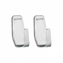 GANCI INOX 2 pezzi 420844 TESCOMA - 2 Ganci piccoli in acciaio inossidabile PRESTO. Ideale per appendere canovacci da cucina, g