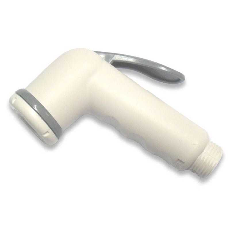 Doccetta bianca con pulsante ON/OFF per idroscopino doccia bidet, attacco flessibile 1/2" - Doccetta bianca con pulsante per i Doccetta bianca con pulsante ON/OFF per idroscopino doccia bidet, attacco flessibile 1/2" - Doccetta bianca con pulsante per i
