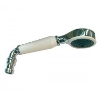 DOCCETTA MONOGETTO DUPLEX BIANCA COTALI-WATER WORKS S.R.L. - Doccia modello PESANTE CON CURVA, a getto fisso, bianco. Attacco 