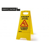 CARTELLO SEGNALETICO PERFETTOFACTORY "Pavimento Bagnato" PERFETTO - Cartello segnalatore in materiale antiurto, irrinunciabile 