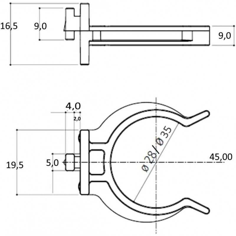 Buy GANCI PER ZOCCOLO DA CUCINA UNIVERSALE IN ABS CLIP PER PIEDINI PLASTICA E ZOCCOLINO DI ALLUMINIO 10 PEZZI 