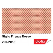 PLASTICA ADESIVA DC-FIX Giglio Firenze rosso
