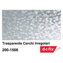 PLASTICA ADESIVA DC-FIX Trasparente con cerchi irregolari - Pellicola adesiva in rotolo alta 45 cm x 15 mt di sviluppo, vendut