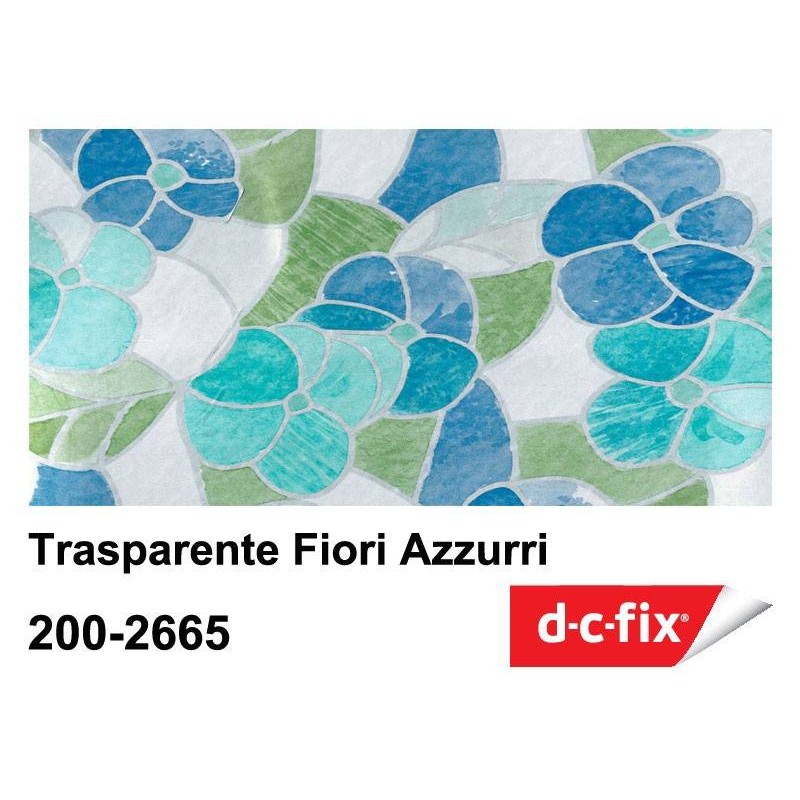 Buy PLASTICA ADESIVA DC-FIX Trasparente fiori azzurri 