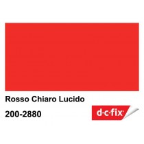PLASTICA ADESIVA DC-FIX Rosso chiaro lucido - Pellicola adesiva in rotolo alta 45 cm x 15 mt di sviluppo, venduta a metraggio 