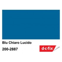 PLASTICA ADESIVA DC-FIX Blu chiaro lucido - Pellicola adesiva in rotolo alta 45 cm x 15 mt di sviluppo, venduta a metraggio co