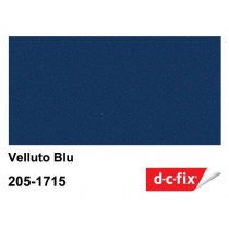PLASTICA ADESIVA DC-FIX VELLUTO blu - Pellicola adesiva in rotolo alta 45 cm x 15 mt di sviluppo, venduta a metraggio con un’a