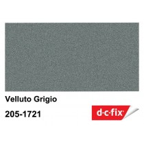 PLASTICA ADESIVA DC-FIX VELLUTO grigio - Pellicola adesiva EFFETTO VELLUTO in rotolo alta 45 cm x 5 mt di sviluppo, venduta a 