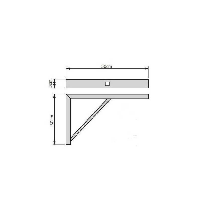 Buy MENSOLA RIPOSTIGLIO ACCIAIO ZINCATO 50cm 