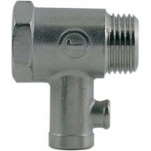 VALVOLA DI SICUREZZA PER SCALDABAGNO M/F 1/2" - Corpo in ottone nichelato. Temperatura massima d’esercizio: 120°C. Pressione d