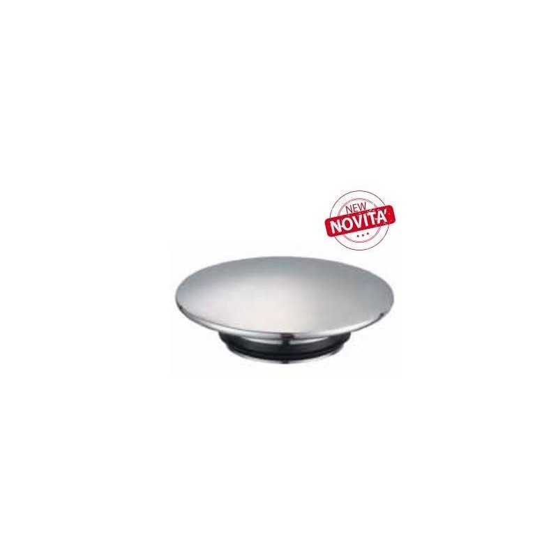 TAPPO TONDO PER PILETTE CLICK CLAKC in ottone cromato - Tappo di ricambio per piletta click clack Cod. 13438