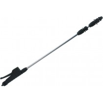 LANCIA PER POMPA IRRORATRICE con prolunga estensibile   - Lancia telescopica in alluminio allungabile da 85 a 128 cm.
Attacco un