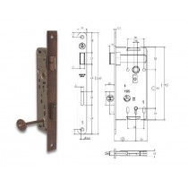 Buy STV 105 SERRATURA PATENT GRANDE interasse 90mm, entrata 25 BRONZATA 