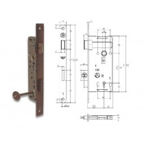 STV 105 SERRATURA PATENT GRANDE interasse 90mm, entrata 35 BRONZATA stv - Serratura STV Tagliapietra Patent Grande Art. 105 bor