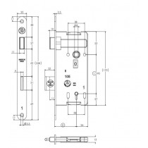 Buy STV 105 SERRATURA PATENT GRANDE interasse 90mm, entrata 50 BRONZATA 