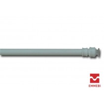 COPPIA ASTINE A PRESSIONE BRIS BRIS "SESAMO" 50-60cm BIANCO emmebi - Coppia astine per tende a vetro a PRESSIONE in ferro SMALT