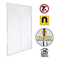 ZANZARIERA A TENDA MAGNETICA PER PORTE 120 x 240cm BIANCO IRS - Zanzariera Magnetica con applicazione mediante velcro ideale pe
